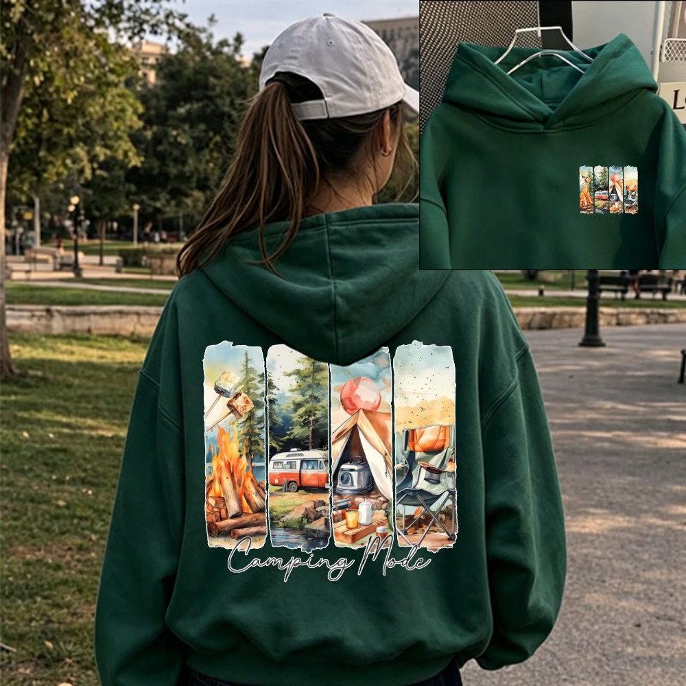 Women Camping Mode Watercolor  - Outdoor Adventure Rv recension och pris