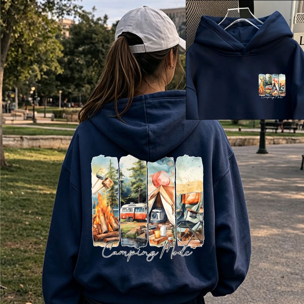 Women Camping Mode Watercolor  - Outdoor Adventure Rv recension och pris
