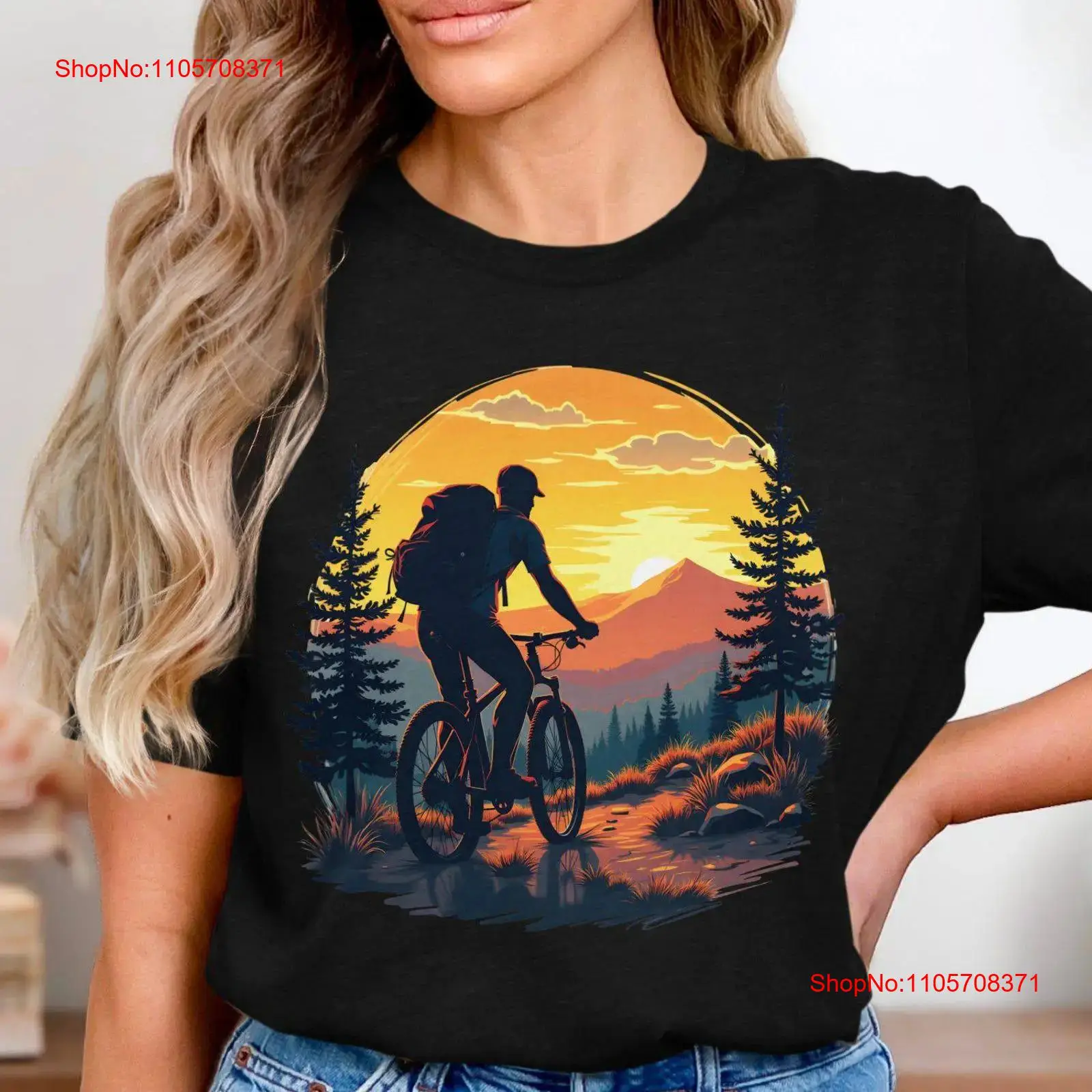 Mountain Biking at Sunset T Sh - Outdoor Adventure At recension och pris