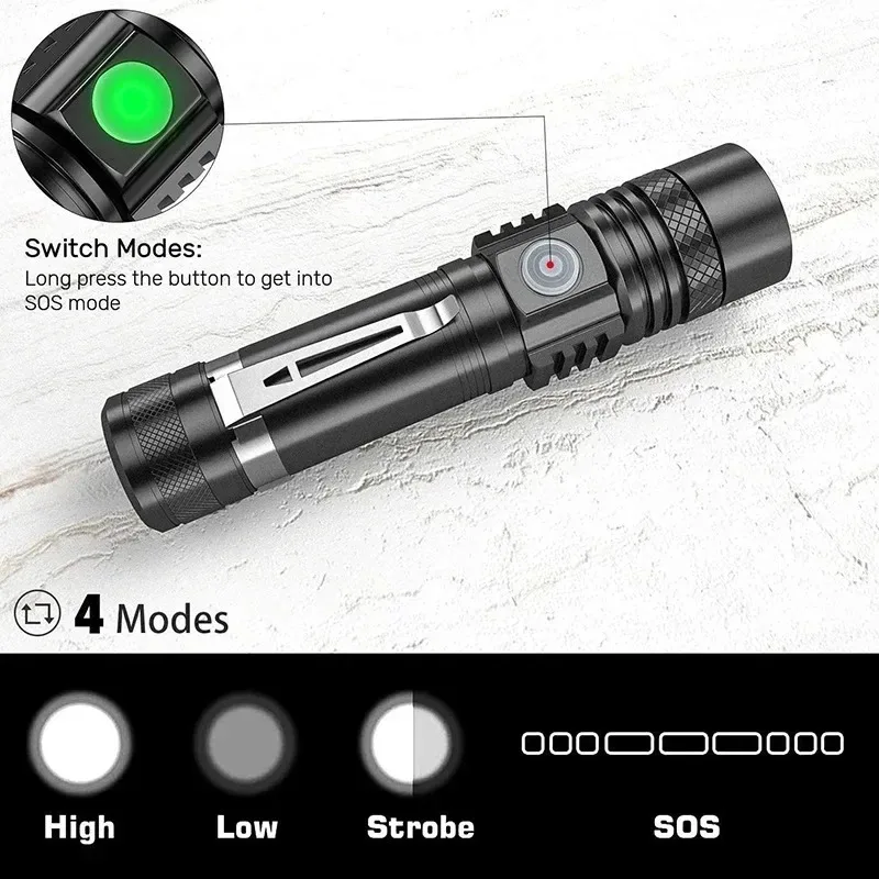 T6 LED Rechargeable Flashlight - Outdoor Adventure Travel recension och pris