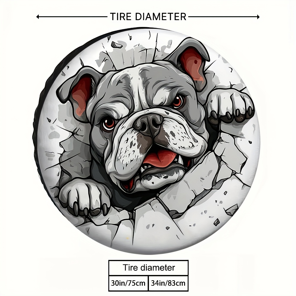 1pc Bulldog RV Wheel Cover - D - Outdoor Adventure Rv recension och pris